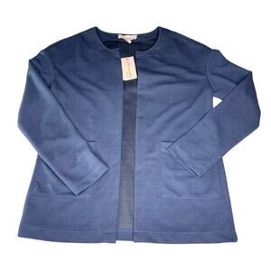 Philosophy NWT sz XS Open Front Cardigan Long Sleeve Navy